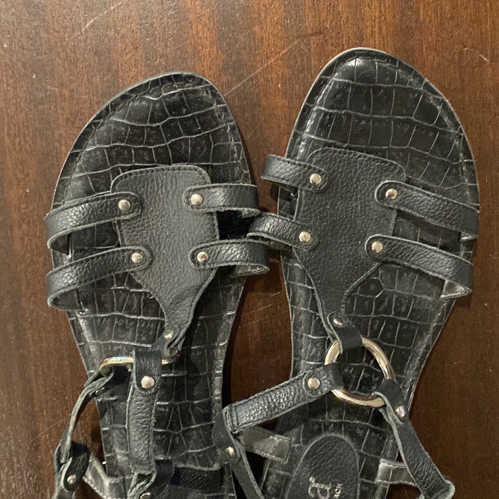 S15- A.n.a Black Women's Sandals Sz. 9.5 M EUC - Picture 2 of 6